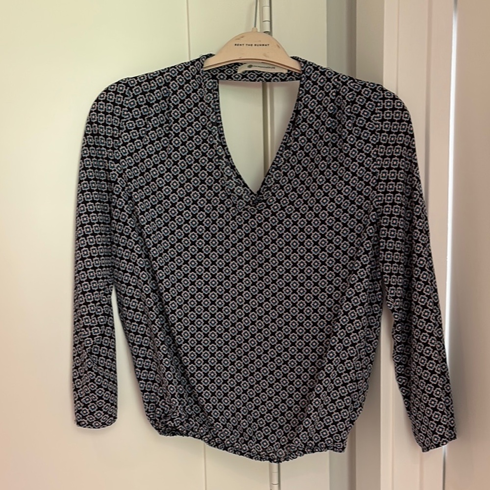 Impeccable pig cropped floral top size small